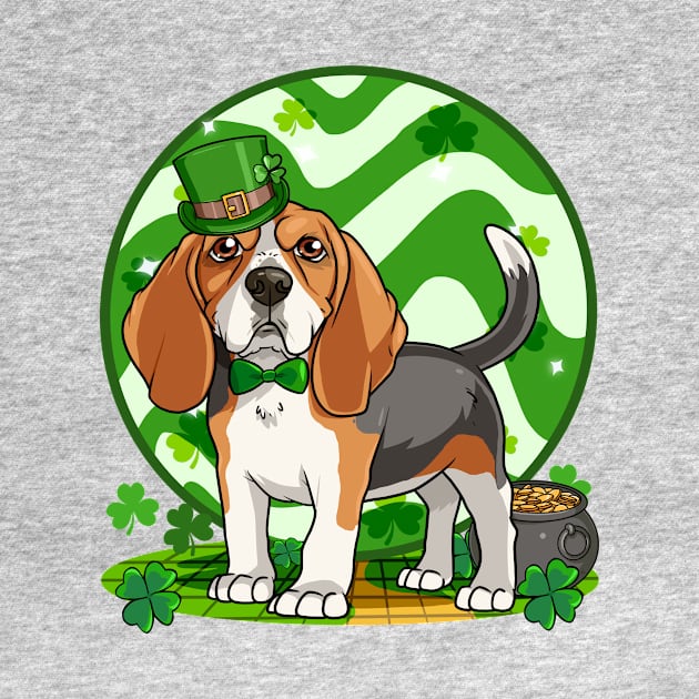 Beagle Leprechaun St Patricks Day Irish Dog by Noseking